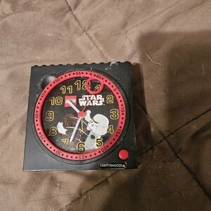 LEGO Star Wars Black and Red Clock